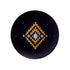 Wall Plate - Ikat Design - Matt Black + Gold Silver - Bohemian Home Decor - Decorative Plate - Free Shipping India - Buy Online